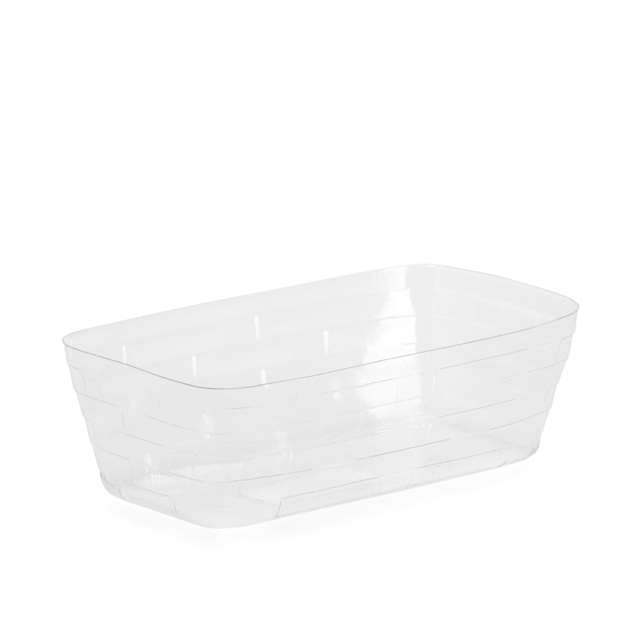 1896 Small Rectangle Organizing Open Weave Basket with Protector - Black - Image 2