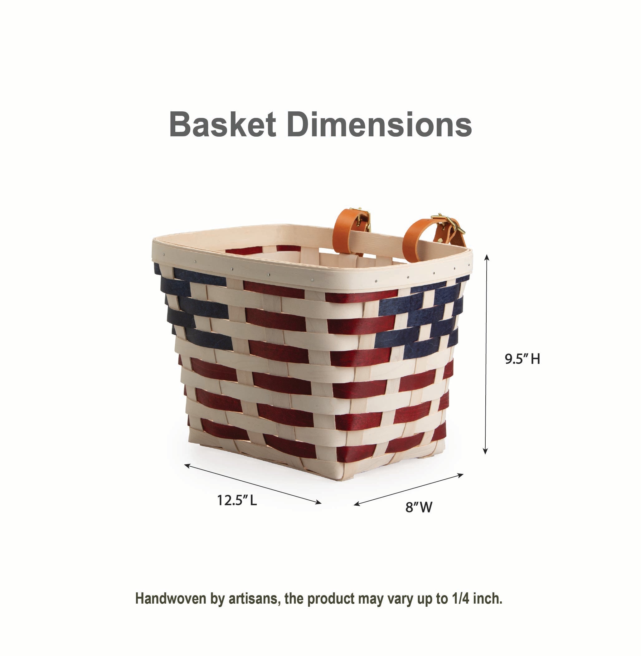 Americana Tapered Rectangle Bicycle Basket - Image 2
