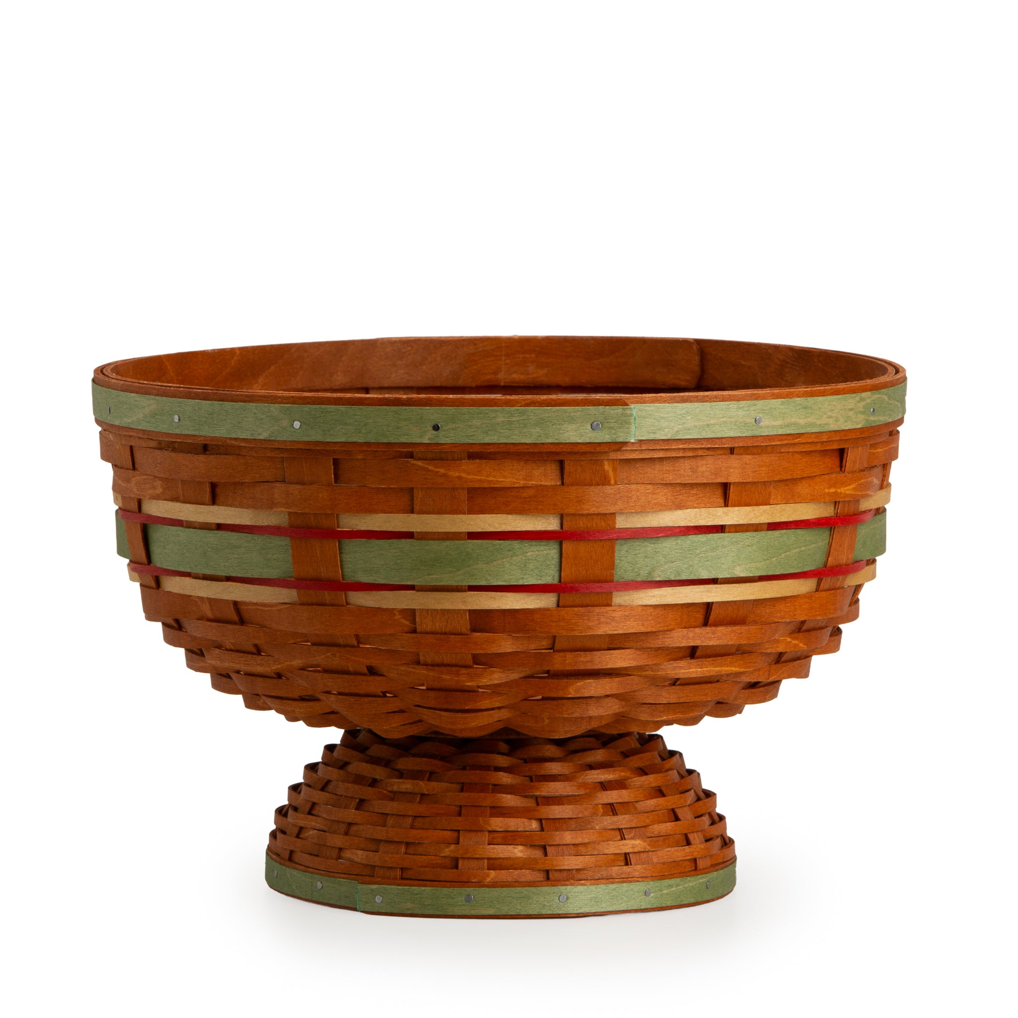 Apple Picking Medium Footed Fruit Bowl Basket with Protector - Green - Image 8