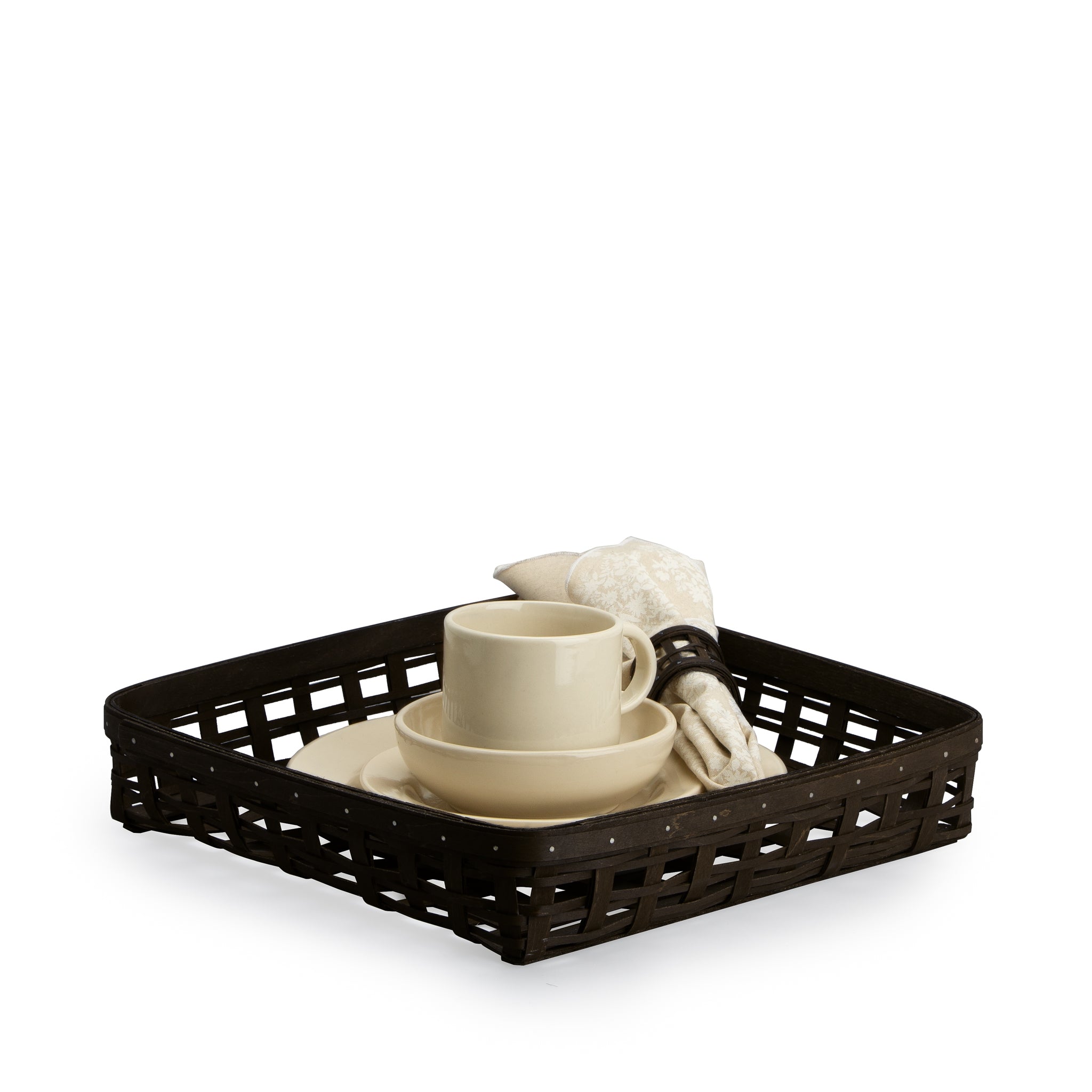1896 Large Square Basket - Black - Image 2