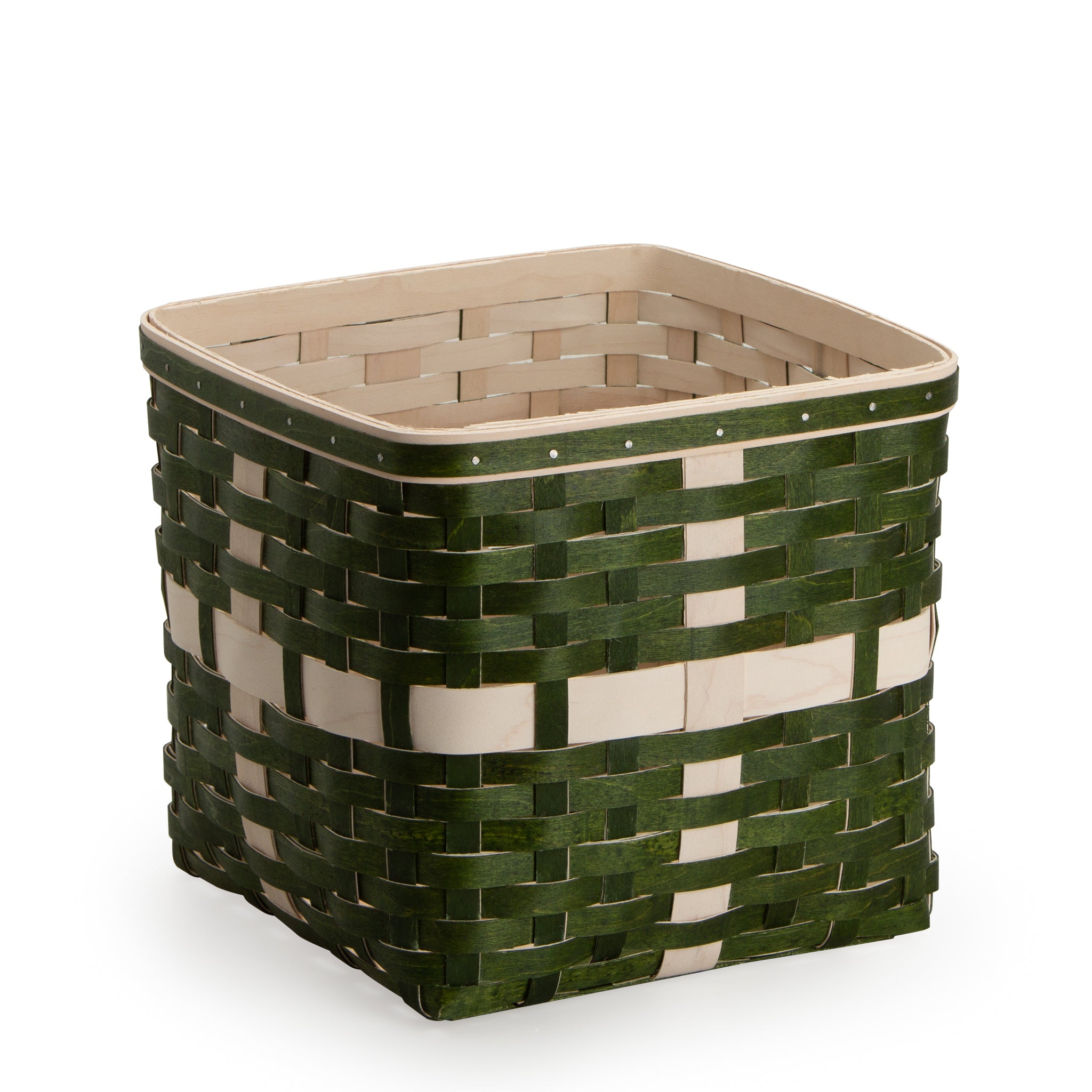Holiday Present Basket - Bold Green & White