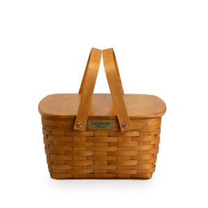 Collector's Heritage Cake Basket with Lid and Protector - Warm Brown