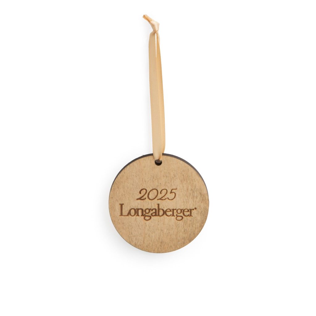 Christmas Wooden Circle Ornament - 2025 Longaberger