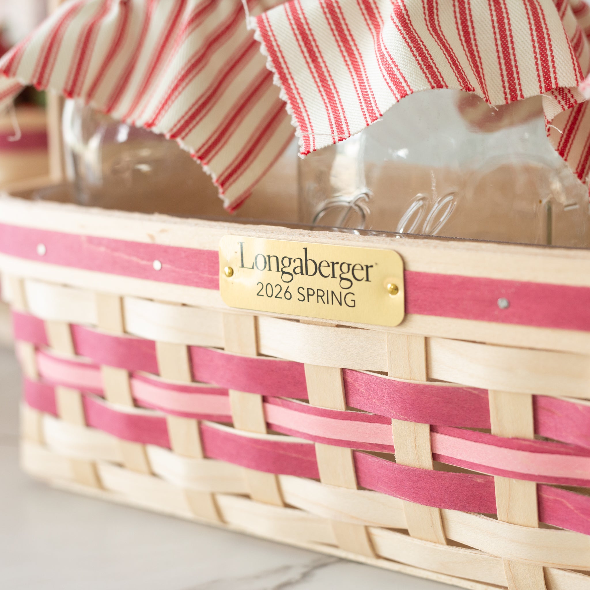 Collector's Spring Canning Basket with Protector - Raspberry - Image 2