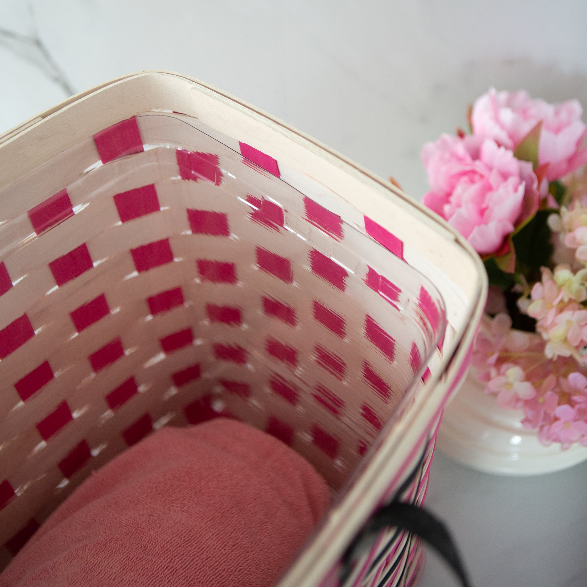 Everyday Medium Tote Basket with Protector - Blush - Image 3