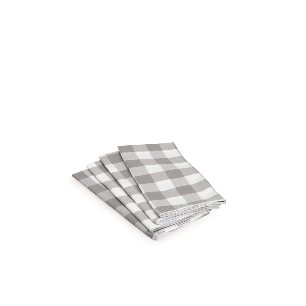 Napkin Set - Grey Gingham