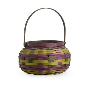 Pumpkin Basket - Black. Green and Purple