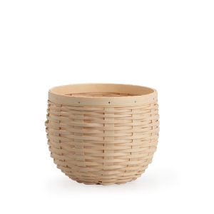 Medium Round Nesting Storage Basket - Whitewashed