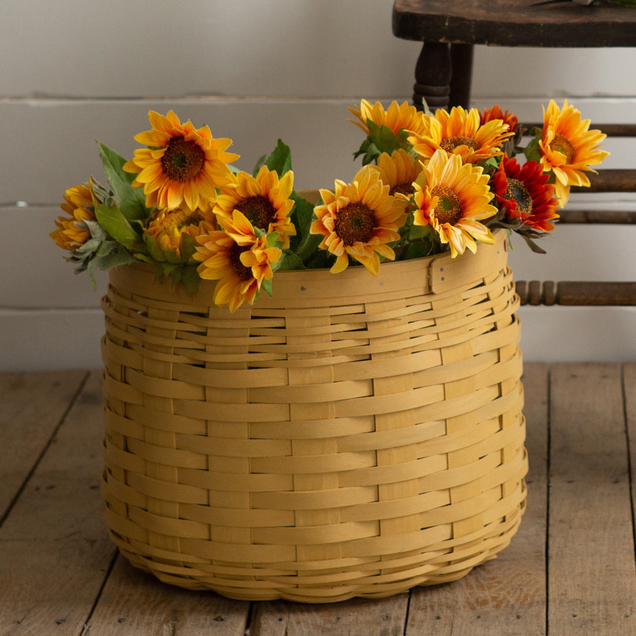 Round Storage Basket - Fall Gold - Image 2