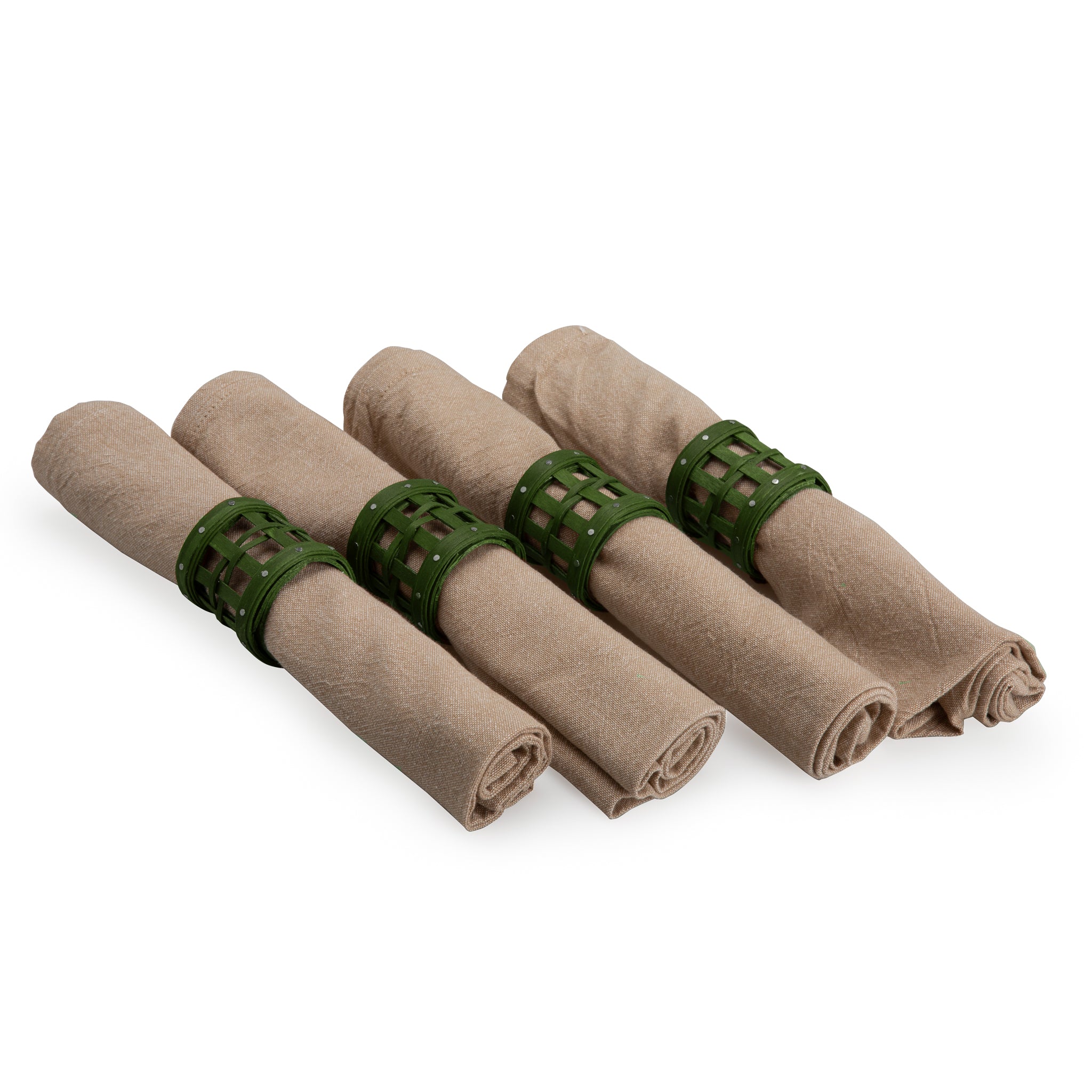 1896 Napkin Ring Set - Bold Green - Image 2
