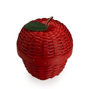 Apple Picking Small Apple with Woven Lid and Protector - Red