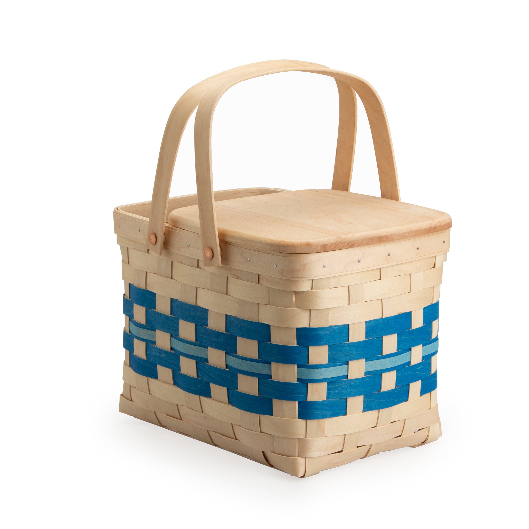 Spring Homestead Picnic Basket with Lid and Protectors - Blueberry - Image 14