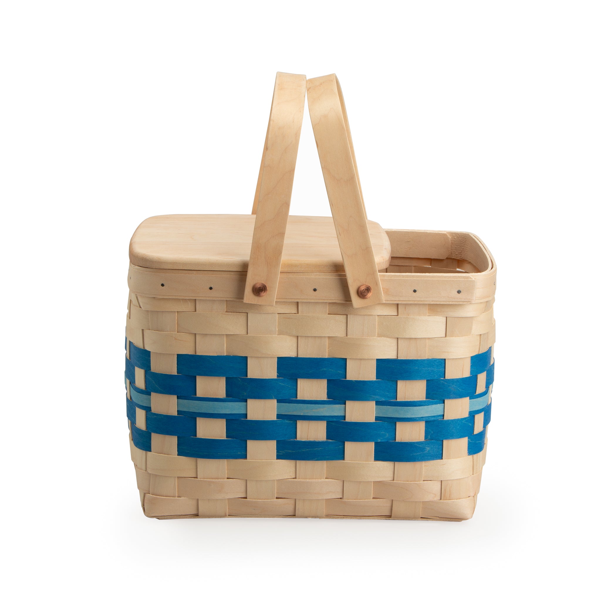 Spring Homestead Picnic Basket with Lid and Protectors - Blueberry - Image 15