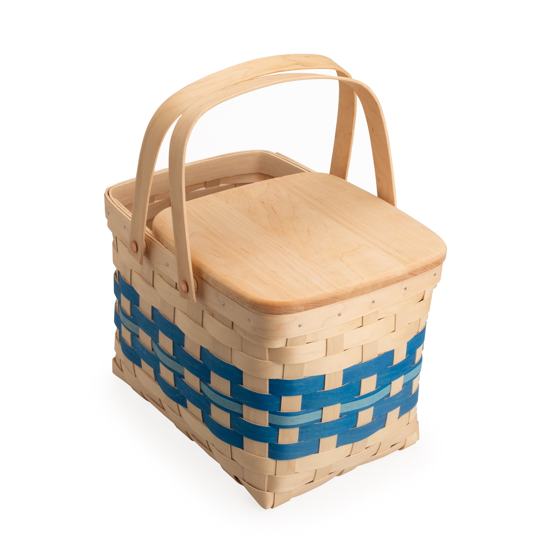Spring Homestead Picnic Basket with Lid and Protectors - Blueberry - Image 8