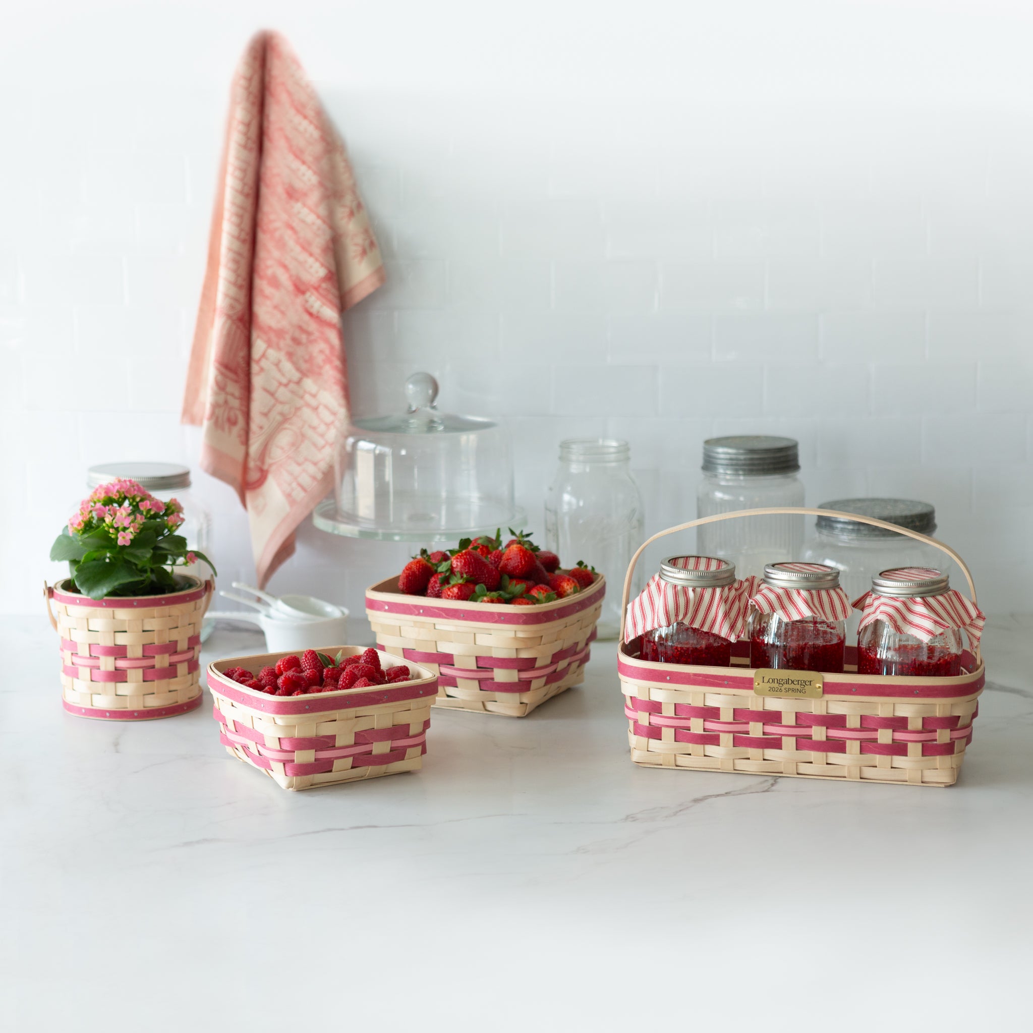 Collector's Spring Canning Basket with Protector - Raspberry - Image 11